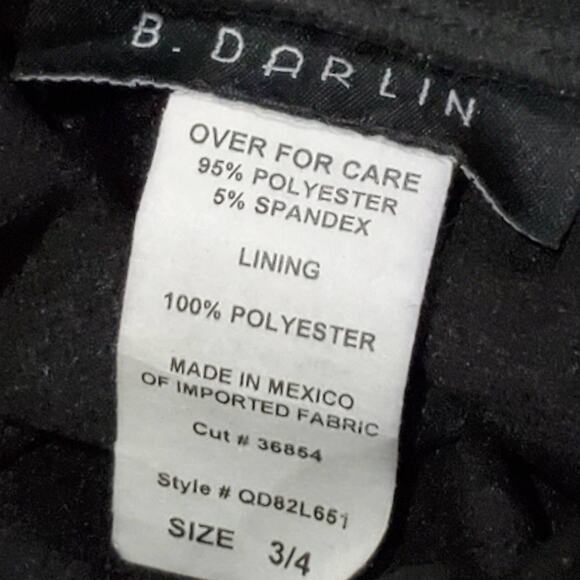 B Darlin Black Silver Spaghetti Strap Party Prom Dress Size 3/4 - Picture 5 of 9